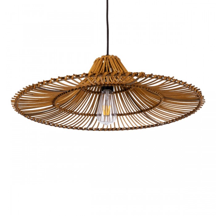 GloboStar® PALERMO 02310 Boho Κρεμαστό Φωτιστικό Οροφής Μονόφωτο 1 x E27 AC220-240V IP20 - Φ60 x Υ18cm - Μπεζ Καφέ Ξύλινο Μπαμπού Πλέγμα GloboStar® PALERMO 02310 Boho Κρεμαστό Φωτιστικό Οροφής Μονόφωτο 1 x E27 AC220-240V IP20 - Φ60 x Υ18cm - Μπεζ Καφέ Ξύλινο Μπαμπού Πλέγμα