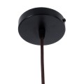GloboStar® PALERMO 02310 Boho Κρεμαστό Φωτιστικό Οροφής Μονόφωτο 1 x E27 AC220-240V IP20 - Φ60 x Υ18cm - Μπεζ Καφέ Ξύλινο Μπαμπού Πλέγμα