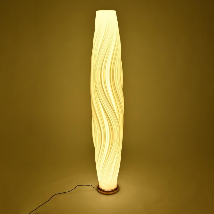 GLOBOSTAR® CERULEAN 02312 Μοντέρνο Επιδαπέδιο Φωτιστικό με Ντουί 1 x E27 AC 220-240V IP20 - Μπεζ & Λευκό - Μ30 x Π30 x Υ155cm GLOBOSTAR® CERULEAN 02312 Μοντέρνο Επιδαπέδιο Φωτιστικό με Ντουί 1 x E27 AC 220-240V IP20 - Μπεζ & Λευκό - Μ30 x Π30 x Υ155cm