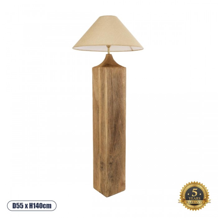 GloboStar® LAFRONTERA 02314 Μοντέρνο Επιδαπέδιο Φωτιστικό Μονόφωτο 1 x E27 AC220-240V IP20 - Φ55 x Υ140cm - Μπεζ Ξύλινο Καμπάνα GloboStar® LAFRONTERA 02314 Μοντέρνο Επιδαπέδιο Φωτιστικό Μονόφωτο 1 x E27 AC220-240V IP20 - Φ55 x Υ140cm - Μπεζ Ξύλινο Καμπάνα