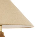 GloboStar® LAFRONTERA 02314 Μοντέρνο Επιδαπέδιο Φωτιστικό Μονόφωτο 1 x E27 AC220-240V IP20 - Φ55 x Υ140cm - Μπεζ Ξύλινο Καμπάνα