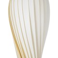 GloboStar® PRAIA 02317 Μοντέρνο Κρεμαστό Φωτιστικό Πλέγμα Δίφωτο 2 x E27 IP20 Μπεζ & Λευκό Ξύλο - Μ25 x Π25 x Υ145cm
