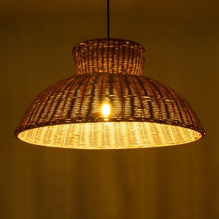 GloboStar® MALABO 02328 Boho Κρεμαστό Φωτιστικό Οροφής Μονόφωτο 1 x E27 AC220-240V IP20 - Φ60 x Υ31cm - Καφέ Ξύλινο Μπαμπού Πλέγμα GloboStar® MALABO 02328 Boho Κρεμαστό Φωτιστικό Οροφής Μονόφωτο 1 x E27 AC220-240V IP20 - Φ60 x Υ31cm - Καφέ Ξύλινο Μπαμπού Πλέγμα