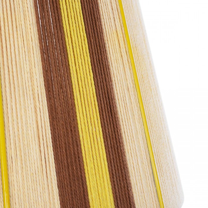 GLOBOSTAR® SALERNO 02334 Boho Κρεμαστό Φωτιστικό Οροφής με Ντουί 1 x E27 AC 220-240V IP20 - Μπεζ & Καφέ - Μ50 x Π50 x Υ60cm