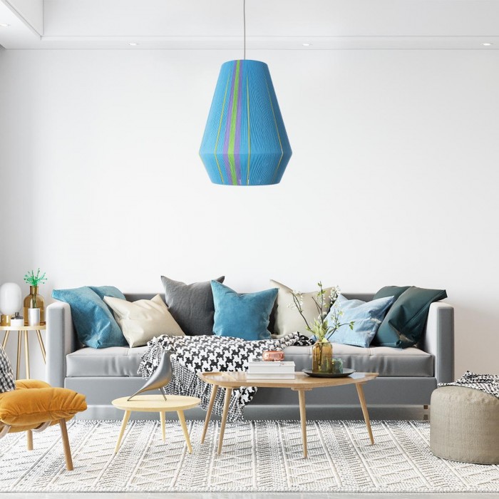 GloboStar® SALERNO 02336 Boho Κρεμαστό Φωτιστικό Πλέγμα Μονόφωτο 1 x E27 IP20 Πολύχρωμο Νήμα - Μ50 x Π50 x Υ60cm GloboStar® SALERNO 02336 Boho Κρεμαστό Φωτιστικό Πλέγμα Μονόφωτο 1 x E27 IP20 Πολύχρωμο Νήμα - Μ50 x Π50 x Υ60cm