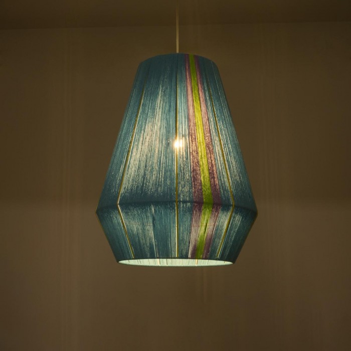 GloboStar® SALERNO 02336 Boho Κρεμαστό Φωτιστικό Πλέγμα Μονόφωτο 1 x E27 IP20 Πολύχρωμο Νήμα - Μ50 x Π50 x Υ60cm GloboStar® SALERNO 02336 Boho Κρεμαστό Φωτιστικό Πλέγμα Μονόφωτο 1 x E27 IP20 Πολύχρωμο Νήμα - Μ50 x Π50 x Υ60cm