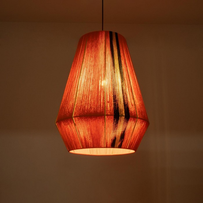 GloboStar® SALERNO 02337 Boho Κρεμαστό Φωτιστικό Πλέγμα Μονόφωτο 1 x E27 IP20 Πολύχρωμο Σχοινί - Μ50 x Π50 x Υ60cm GloboStar® SALERNO 02337 Boho Κρεμαστό Φωτιστικό Πλέγμα Μονόφωτο 1 x E27 IP20 Πολύχρωμο Σχοινί - Μ50 x Π50 x Υ60cm