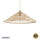 GloboStar® KAIA 02346 Boho Κρεμαστό Φωτιστικό Καμπάνα Μονόφωτο 1 x E27 IP20 Μπεζ Ξύλο - Μ60 x Π60 x Υ20cm GloboStar® KAIA 02346 Boho Κρεμαστό Φωτιστικό Καμπάνα Μονόφωτο 1 x E27 IP20 Μπεζ Ξύλο - Μ60 x Π60 x Υ20cm