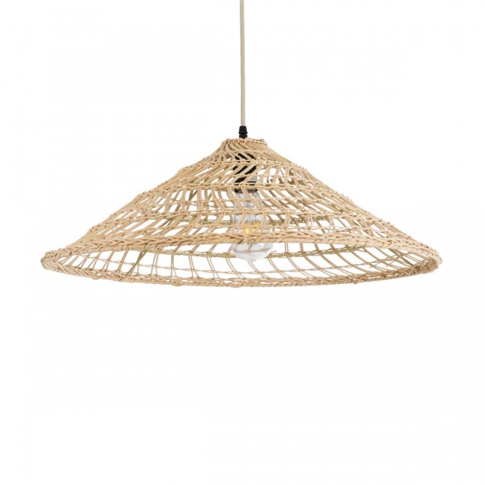 GloboStar® KAIA 02346 Boho Κρεμαστό Φωτιστικό Καμπάνα Μονόφωτο 1 x E27 IP20 Μπεζ Ξύλο - Μ60 x Π60 x Υ20cm GloboStar® KAIA 02346 Boho Κρεμαστό Φωτιστικό Καμπάνα Μονόφωτο 1 x E27 IP20 Μπεζ Ξύλο - Μ60 x Π60 x Υ20cm