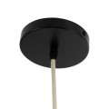 GloboStar® KAIA 02346 Boho Κρεμαστό Φωτιστικό Καμπάνα Μονόφωτο 1 x E27 IP20 Μπεζ Ξύλο - Μ60 x Π60 x Υ20cm