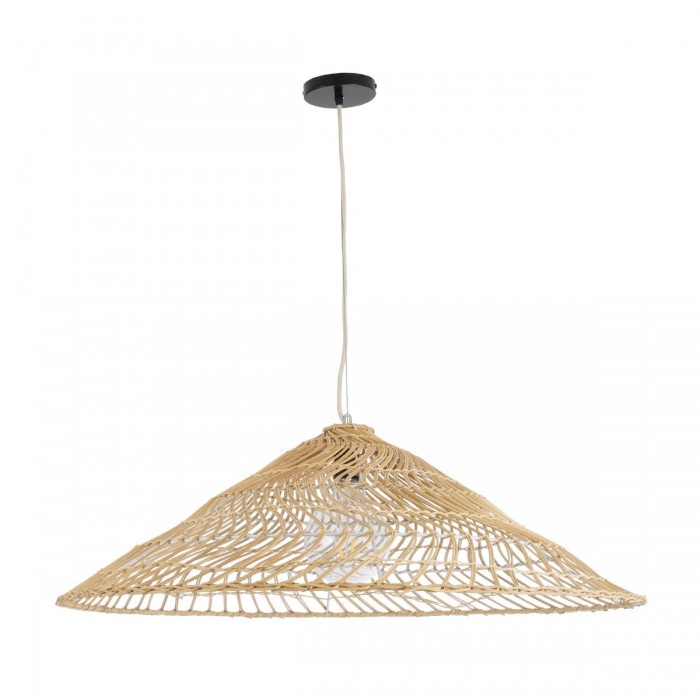 GloboStar® KAIA 02347 Boho Κρεμαστό Φωτιστικό Καμπάνα Μονόφωτο 1 x E27 IP20 Μπεζ Ξύλο - Μ80 x Π80 x Υ26cm GloboStar® KAIA 02347 Boho Κρεμαστό Φωτιστικό Καμπάνα Μονόφωτο 1 x E27 IP20 Μπεζ Ξύλο - Μ80 x Π80 x Υ26cm