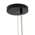 GloboStar® KAIA 02347 Boho Κρεμαστό Φωτιστικό Καμπάνα Μονόφωτο 1 x E27 IP20 Μπεζ Ξύλο - Μ80 x Π80 x Υ26cm