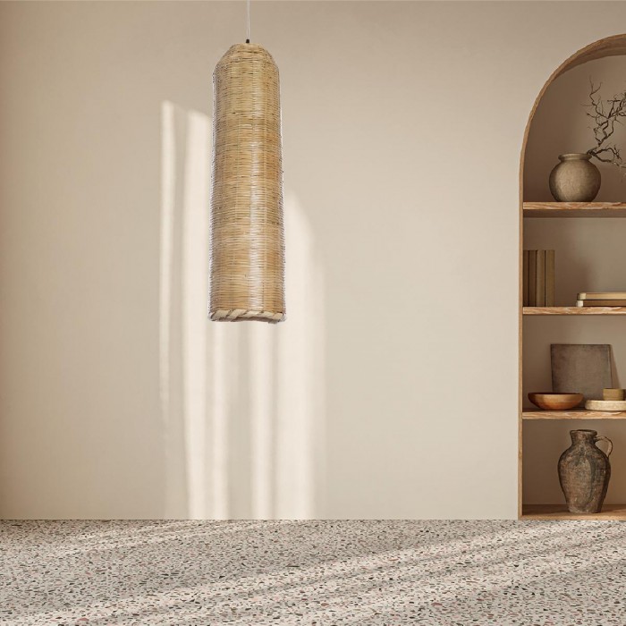 GloboStar® WAIKIKI 02349 Boho Κρεμαστό Φωτιστικό Οροφής Μονόφωτο 1 x E27 AC220-240V IP20 - Φ20 x Υ80cm - Μπεζ Ξύλινο Μπαμπού Καμπάνα GloboStar® WAIKIKI 02349 Boho Κρεμαστό Φωτιστικό Οροφής Μονόφωτο 1 x E27 AC220-240V IP20 - Φ20 x Υ80cm - Μπεζ Ξύλινο Μπαμπού Καμπάνα