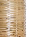 GloboStar® WAIKIKI 02349 Boho Κρεμαστό Φωτιστικό Οροφής Μονόφωτο 1 x E27 AC220-240V IP20 - Φ20 x Υ80cm - Μπεζ Ξύλινο Μπαμπού Καμπάνα