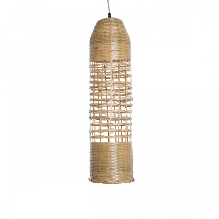 GloboStar® WAIKIKI 02350 Boho Κρεμαστό Φωτιστικό Πλέγμα Μονόφωτο 1 x E27 IP20 Μπεζ Ξύλο - Μ20 x Π20 x Υ80cm GloboStar® WAIKIKI 02350 Boho Κρεμαστό Φωτιστικό Πλέγμα Μονόφωτο 1 x E27 IP20 Μπεζ Ξύλο - Μ20 x Π20 x Υ80cm