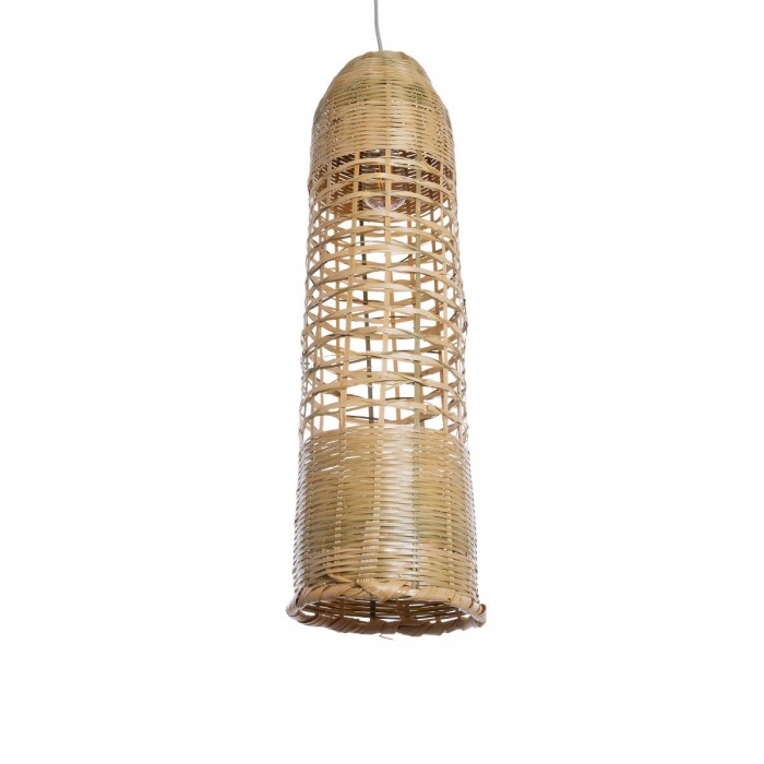 GloboStar® WAIKIKI 02350 Boho Κρεμαστό Φωτιστικό Πλέγμα Μονόφωτο 1 x E27 IP20 Μπεζ Ξύλο - Μ20 x Π20 x Υ80cm GloboStar® WAIKIKI 02350 Boho Κρεμαστό Φωτιστικό Πλέγμα Μονόφωτο 1 x E27 IP20 Μπεζ Ξύλο - Μ20 x Π20 x Υ80cm