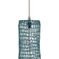GloboStar® KENTUCKY 02355 Vintage Κρεμαστό Φωτιστικό Οροφής Μονόφωτο 1 x E27 AC220-240V IP20 - Φ60 x Υ90cm - Πράσινο Μεταλλικό Πλέγμα