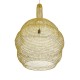 GloboStar® KENTUCKY 02357 Vintage Κρεμαστό Φωτιστικό Οροφής Μονόφωτο 1 x E27 AC220-240V IP20 - Φ60 x Υ90cm - Χρυσό Μεταλλικό Πλέγμα