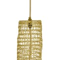 GloboStar® KENTUCKY 02357 Vintage Κρεμαστό Φωτιστικό Οροφής Μονόφωτο 1 x E27 AC220-240V IP20 - Φ60 x Υ90cm - Χρυσό Μεταλλικό Πλέγμα