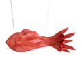 GLOBOSTAR® GOURAMI 02360 Μοντέρνο Κρεμαστό Φωτιστικό Οροφής με Ντουί 1 x E27 AC 220-240V IP20 - Κόκκινο - Μ70 x Π40 x Υ27cm