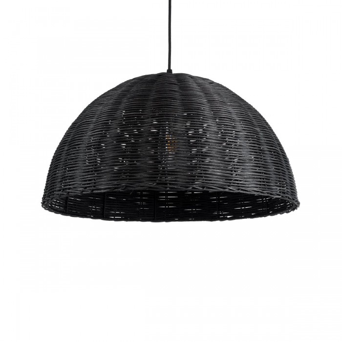 GloboStar® MONTANA 02383 Boho Κρεμαστό Φωτιστικό Οροφής Μονόφωτο 1 x E27 AC220-240V IP20 - Φ50 x Υ25cm - Μαύρο Μπαμπού Πλέγμα Καμπάνα GloboStar® MONTANA 02383 Boho Κρεμαστό Φωτιστικό Οροφής Μονόφωτο 1 x E27 AC220-240V IP20 - Φ50 x Υ25cm - Μαύρο Μπαμπού Πλέγμα Καμπάνα