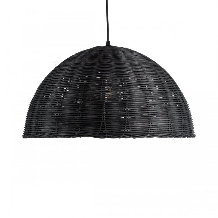 GloboStar® MONTANA 02383 Boho Κρεμαστό Φωτιστικό Οροφής Μονόφωτο 1 x E27 AC220-240V IP20 - Φ50 x Υ25cm - Μαύρο Μπαμπού Πλέγμα Καμπάνα GloboStar® MONTANA 02383 Boho Κρεμαστό Φωτιστικό Οροφής Μονόφωτο 1 x E27 AC220-240V IP20 - Φ50 x Υ25cm - Μαύρο Μπαμπού Πλέγμα Καμπάνα