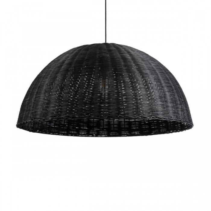 GloboStar® MONTANA 02384 Boho Κρεμαστό Φωτιστικό Οροφής Μονόφωτο 1 x E27 AC220-240V IP20 - Φ80 x Υ40cm - Μαύρο Μπαμπού Πλέγμα Καμπάνα GloboStar® MONTANA 02384 Boho Κρεμαστό Φωτιστικό Οροφής Μονόφωτο 1 x E27 AC220-240V IP20 - Φ80 x Υ40cm - Μαύρο Μπαμπού Πλέγμα Καμπάνα