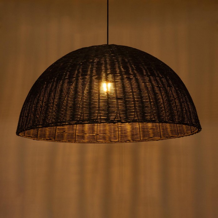 GloboStar® MONTANA 02384 Boho Κρεμαστό Φωτιστικό Οροφής Μονόφωτο 1 x E27 AC220-240V IP20 - Φ80 x Υ40cm - Μαύρο Μπαμπού Πλέγμα Καμπάνα GloboStar® MONTANA 02384 Boho Κρεμαστό Φωτιστικό Οροφής Μονόφωτο 1 x E27 AC220-240V IP20 - Φ80 x Υ40cm - Μαύρο Μπαμπού Πλέγμα Καμπάνα