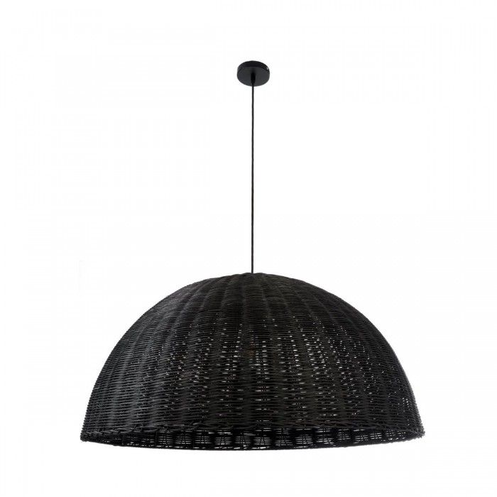 GloboStar® MONTANA 02384 Boho Κρεμαστό Φωτιστικό Οροφής Μονόφωτο 1 x E27 AC220-240V IP20 - Φ80 x Υ40cm - Μαύρο Μπαμπού Πλέγμα Καμπάνα GloboStar® MONTANA 02384 Boho Κρεμαστό Φωτιστικό Οροφής Μονόφωτο 1 x E27 AC220-240V IP20 - Φ80 x Υ40cm - Μαύρο Μπαμπού Πλέγμα Καμπάνα