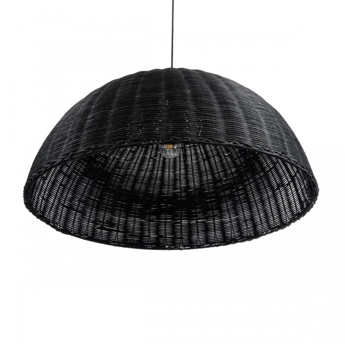 GloboStar® MONTANA 02384 Boho Κρεμαστό Φωτιστικό Οροφής Μονόφωτο 1 x E27 AC220-240V IP20 - Φ80 x Υ40cm - Μαύρο Μπαμπού Πλέγμα Καμπάνα GloboStar® MONTANA 02384 Boho Κρεμαστό Φωτιστικό Οροφής Μονόφωτο 1 x E27 AC220-240V IP20 - Φ80 x Υ40cm - Μαύρο Μπαμπού Πλέγμα Καμπάνα