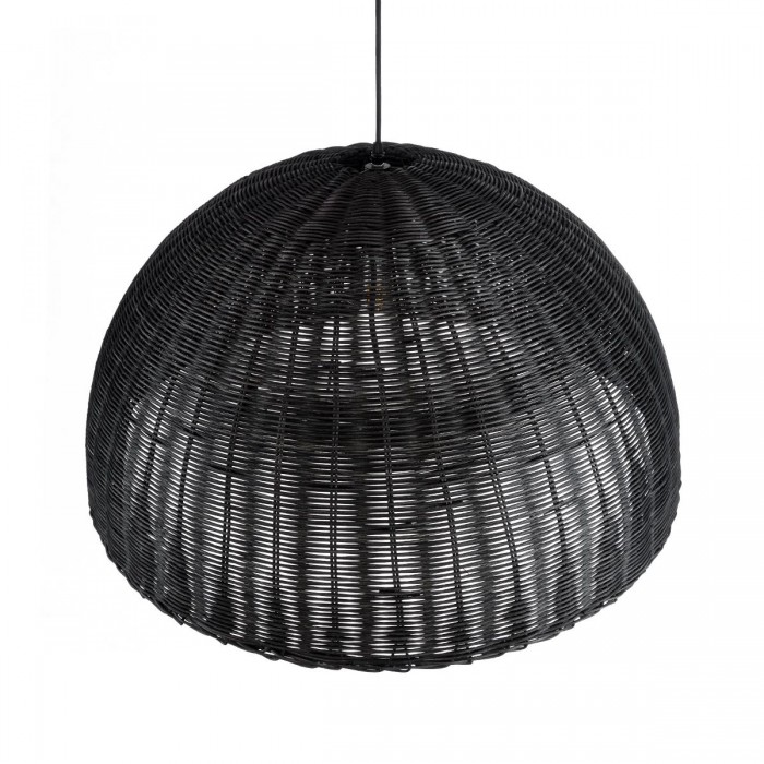 GloboStar® MONTANA 02384 Boho Κρεμαστό Φωτιστικό Οροφής Μονόφωτο 1 x E27 AC220-240V IP20 - Φ80 x Υ40cm - Μαύρο Μπαμπού Πλέγμα Καμπάνα GloboStar® MONTANA 02384 Boho Κρεμαστό Φωτιστικό Οροφής Μονόφωτο 1 x E27 AC220-240V IP20 - Φ80 x Υ40cm - Μαύρο Μπαμπού Πλέγμα Καμπάνα