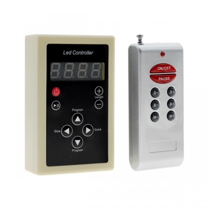 Ασύρματος LED Digital RGB Controller με Χειριστήριο RF για LED Digital RGB Προϊόντα 5v - 12v - 24v 1024 IC - 2048 IC GloboStar 04036 Ασύρματος LED Digital RGB Controller με Χειριστήριο RF για LED Digital RGB Προϊόντα 5v - 12v - 24v 1024 IC - 2048 IC GloboStar 04036