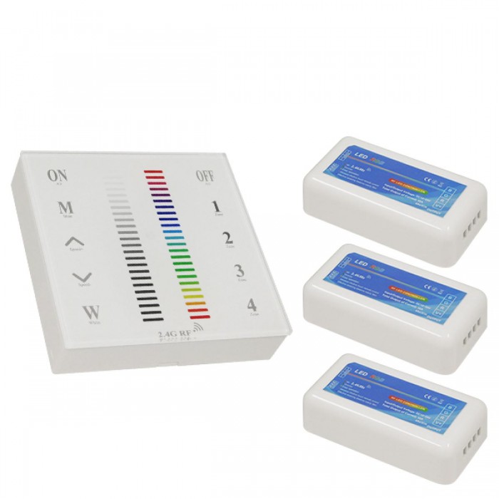 Ασύρματος LED RGB Controller με Χειριστήριο Τοίχου Αφής 2.4G RF 12v (432w) - 24v (864w) DC για Τρία Group GloboStar 04053 Ασύρματος LED RGB Controller με Χειριστήριο Τοίχου Αφής 2.4G RF 12v (432w) - 24v (864w) DC για Τρία Group GloboStar 04053
