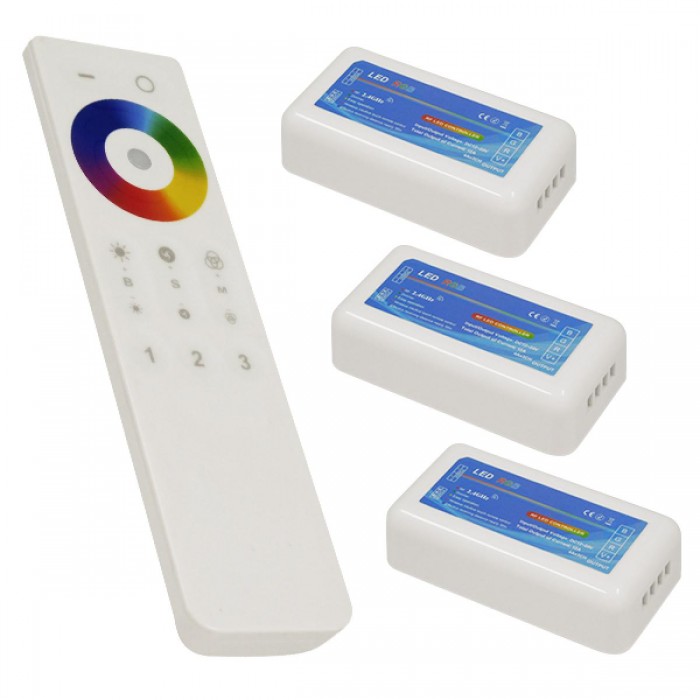 Ασύρματος LED RGB Controller με Χειριστήριο Αφής 2.4G RF για Τρία Group 12v (432w) - 24v (864w) DC GloboStar 04242 Ασύρματος LED RGB Controller με Χειριστήριο Αφής 2.4G RF για Τρία Group 12v (432w) - 24v (864w) DC GloboStar 04242