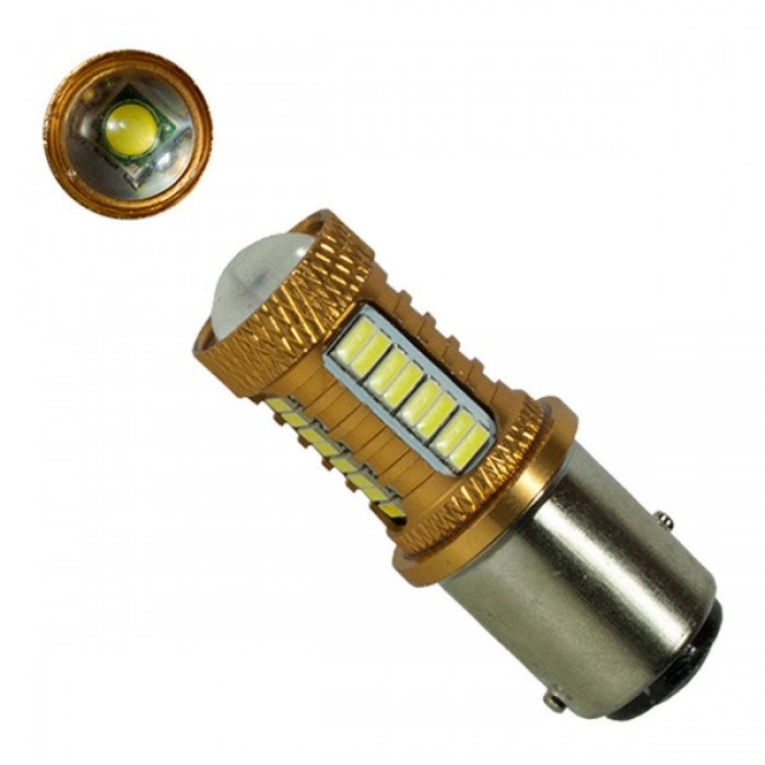 Λαμπτήρας 1157 32 SMD 4014 και 1 Cree LED Can Bus 12v Ψυχρό 6000k GloboStar 04479 Λαμπτήρας 1157 32 SMD 4014 και 1 Cree LED Can Bus 12v Ψυχρό 6000k GloboStar 04479