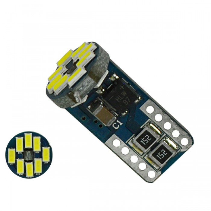 Λαμπτήρας LED T10 Can Bus με 12 SMD 3014 Samsung Chip 24v 6000k GloboStar 05482 Λαμπτήρας LED T10 Can Bus με 12 SMD 3014 Samsung Chip 24v 6000k GloboStar 05482