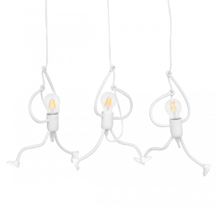 GloboStar® FIGURE 10000981 Μοντέρνο Κρεμαστό Παιδικό Φωτιστικό Οροφής Τρίφωτο 3 x E27 Λευκό Μεταλλικό Φιγούρα Μ70 x Π10 x Υ105cm GloboStar® FIGURE 10000981 Μοντέρνο Κρεμαστό Παιδικό Φωτιστικό Οροφής Τρίφωτο 3 x E27 Λευκό Μεταλλικό Φιγούρα Μ70 x Π10 x Υ105cm