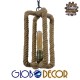GloboStar® ELDORA 10001014 Vintage Industrial Κρεμαστό Φωτιστικό Οροφής Μονόφωτο 1 x E27 Μαύρο Μεταλλικό με Μπεζ Σχοινί Φ13 x Y30cm GloboStar® ELDORA 10001014 Vintage Industrial Κρεμαστό Φωτιστικό Οροφής Μονόφωτο 1 x E27 Μαύρο Μεταλλικό με Μπεζ Σχοινί Φ13 x Y30cm