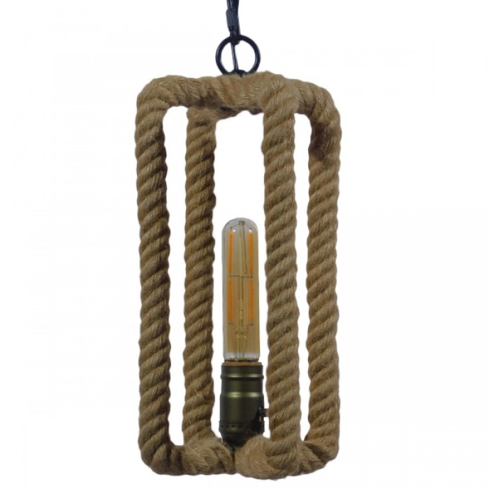 GloboStar® ELDORA 10001014 Vintage Industrial Κρεμαστό Φωτιστικό Οροφής Μονόφωτο 1 x E27 Μαύρο Μεταλλικό με Μπεζ Σχοινί Φ13 x Y30cm GloboStar® ELDORA 10001014 Vintage Industrial Κρεμαστό Φωτιστικό Οροφής Μονόφωτο 1 x E27 Μαύρο Μεταλλικό με Μπεζ Σχοινί Φ13 x Y30cm