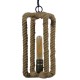 GloboStar® ELDORA 10001014 Vintage Industrial Κρεμαστό Φωτιστικό Οροφής Μονόφωτο 1 x E27 Μαύρο Μεταλλικό με Μπεζ Σχοινί Φ13 x Y30cm GloboStar® ELDORA 10001014 Vintage Industrial Κρεμαστό Φωτιστικό Οροφής Μονόφωτο 1 x E27 Μαύρο Μεταλλικό με Μπεζ Σχοινί Φ13 x Y30cm