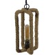 GloboStar® ELDORA 10001014 Vintage Industrial Κρεμαστό Φωτιστικό Οροφής Μονόφωτο 1 x E27 Μαύρο Μεταλλικό με Μπεζ Σχοινί Φ13 x Y30cm GloboStar® ELDORA 10001014 Vintage Industrial Κρεμαστό Φωτιστικό Οροφής Μονόφωτο 1 x E27 Μαύρο Μεταλλικό με Μπεζ Σχοινί Φ13 x Y30cm