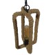 GloboStar® ELDORA 10001014 Vintage Industrial Κρεμαστό Φωτιστικό Οροφής Μονόφωτο 1 x E27 Μαύρο Μεταλλικό με Μπεζ Σχοινί Φ13 x Y30cm GloboStar® ELDORA 10001014 Vintage Industrial Κρεμαστό Φωτιστικό Οροφής Μονόφωτο 1 x E27 Μαύρο Μεταλλικό με Μπεζ Σχοινί Φ13 x Y30cm