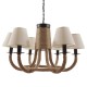 GloboStar® VERONE 10001020 Vintage Industrial Κρεμαστό Φωτιστικό Οροφής Πολύφωτο 6 x E14 Μαύρο Μεταλλικό Πολυέλαιος με Μπεζ Σχοινί Φ65 x Y45cm GloboStar® VERONE 10001020 Vintage Industrial Κρεμαστό Φωτιστικό Οροφής Πολύφωτο 6 x E14 Μαύρο Μεταλλικό Πολυέλαιος με Μπεζ Σχοινί Φ65 x Y45cm