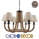 GloboStar® VERONE 10001020 Vintage Industrial Κρεμαστό Φωτιστικό Οροφής Πολύφωτο 6 x E14 Μαύρο Μεταλλικό Πολυέλαιος με Μπεζ Σχοινί Φ65 x Y45cm GloboStar® VERONE 10001020 Vintage Industrial Κρεμαστό Φωτιστικό Οροφής Πολύφωτο 6 x E14 Μαύρο Μεταλλικό Πολυέλαιος με Μπεζ Σχοινί Φ65 x Y45cm
