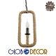 GloboStar® LINDELL 10001110 Vintage Industrial Κρεμαστό Φωτιστικό Οροφής Μονόφωτο 1 x E27 Μαύρο Μεταλλικό με Μπεζ Σχοινί Φ18 x Y33cm GloboStar® LINDELL 10001110 Vintage Industrial Κρεμαστό Φωτιστικό Οροφής Μονόφωτο 1 x E27 Μαύρο Μεταλλικό με Μπεζ Σχοινί Φ18 x Y33cm