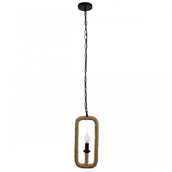 GloboStar® LINDELL 10001110 Vintage Industrial Κρεμαστό Φωτιστικό Οροφής Μονόφωτο 1 x E27 Μαύρο Μεταλλικό με Μπεζ Σχοινί Φ18 x Y33cm GloboStar® LINDELL 10001110 Vintage Industrial Κρεμαστό Φωτιστικό Οροφής Μονόφωτο 1 x E27 Μαύρο Μεταλλικό με Μπεζ Σχοινί Φ18 x Y33cm