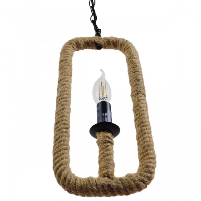 GloboStar® LINDELL 10001110 Vintage Industrial Κρεμαστό Φωτιστικό Οροφής Μονόφωτο 1 x E27 Μαύρο Μεταλλικό με Μπεζ Σχοινί Φ18 x Y33cm GloboStar® LINDELL 10001110 Vintage Industrial Κρεμαστό Φωτιστικό Οροφής Μονόφωτο 1 x E27 Μαύρο Μεταλλικό με Μπεζ Σχοινί Φ18 x Y33cm