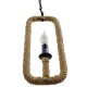 GloboStar® LINDELL 10001110 Vintage Industrial Κρεμαστό Φωτιστικό Οροφής Μονόφωτο 1 x E27 Μαύρο Μεταλλικό με Μπεζ Σχοινί Φ18 x Y33cm GloboStar® LINDELL 10001110 Vintage Industrial Κρεμαστό Φωτιστικό Οροφής Μονόφωτο 1 x E27 Μαύρο Μεταλλικό με Μπεζ Σχοινί Φ18 x Y33cm