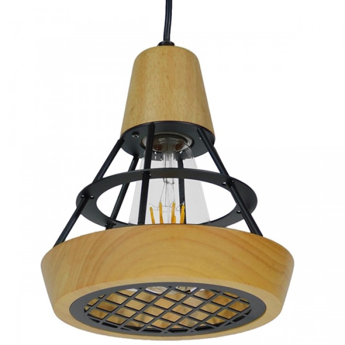 GloboStar® AKRON 10001133 Μοντέρνο Κρεμαστό Φωτιστικό Οροφής Μονόφωτο 1 x E27 Μπεζ Ξύλινο με Μεταλλικό Πλέγμα Φ19 x Y22cm GloboStar® AKRON 10001133 Μοντέρνο Κρεμαστό Φωτιστικό Οροφής Μονόφωτο 1 x E27 Μπεζ Ξύλινο με Μεταλλικό Πλέγμα Φ19 x Y22cm