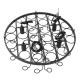 GloboStar® VINEYARD 10001139 Vintage Κρεμαστό Φωτιστικό Οροφής Πολύφωτο 4 x E27 Μαύρο Μεταλλικό με Γυάλινα Μπουκάλια Πολυέλαιος Φ60 x Y20cm GloboStar® VINEYARD 10001139 Vintage Κρεμαστό Φωτιστικό Οροφής Πολύφωτο 4 x E27 Μαύρο Μεταλλικό με Γυάλινα Μπουκάλια Πολυέλαιος Φ60 x Y20cm